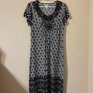 CHRISTOPHER & BANKS Black and White Dress. Size M